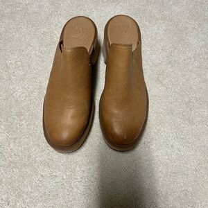 Sorel Tan Leather Women's Mules